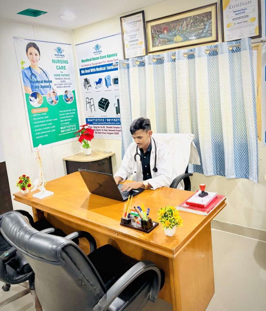 Profile image used with Dr. Salman Khan’s About Us message for home care services in Gurgaon.